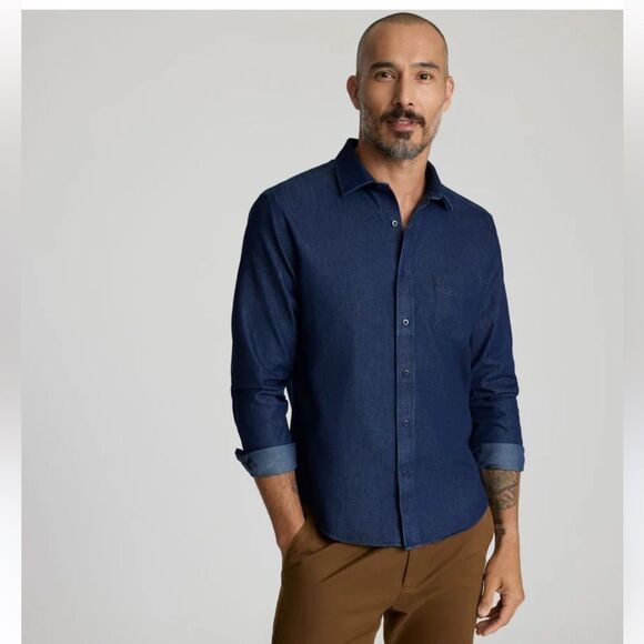 UNTUCKit Other - UNTUCKit Cinzano Blue Denim Casual Button-Down Shirt size medium